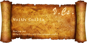 Voith Csilla névjegykártya