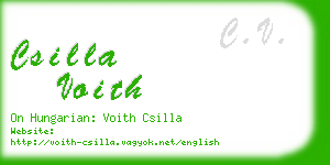 csilla voith business card